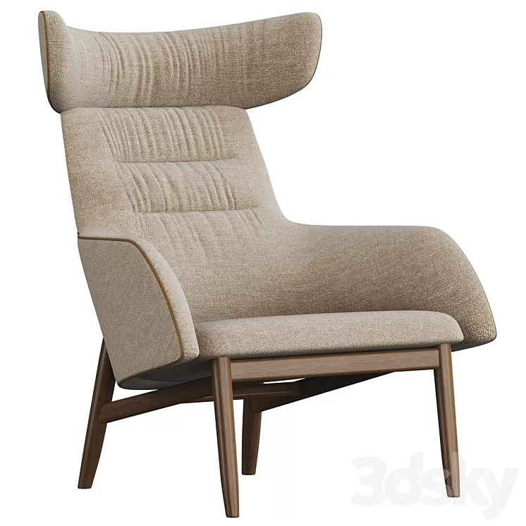 BEATRIX HIGH BACK EASY CHAIR 3D Model Free Download