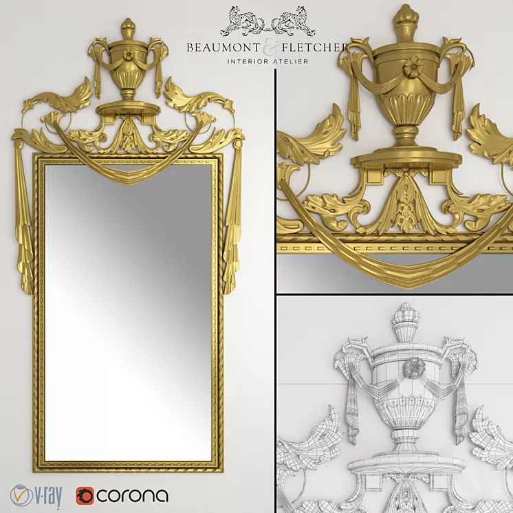 Beaumont & Fletcher Adam mirror 3D Model