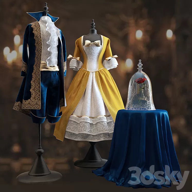 Beauty and the Beast 3D Model Beauty and the Beast 3D Model