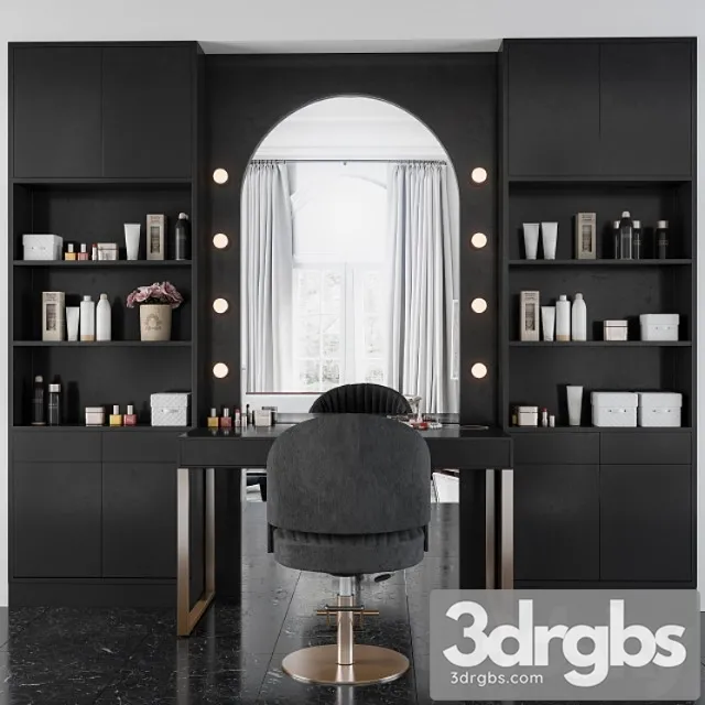 Beauty salon – makeup table 3D Model Download