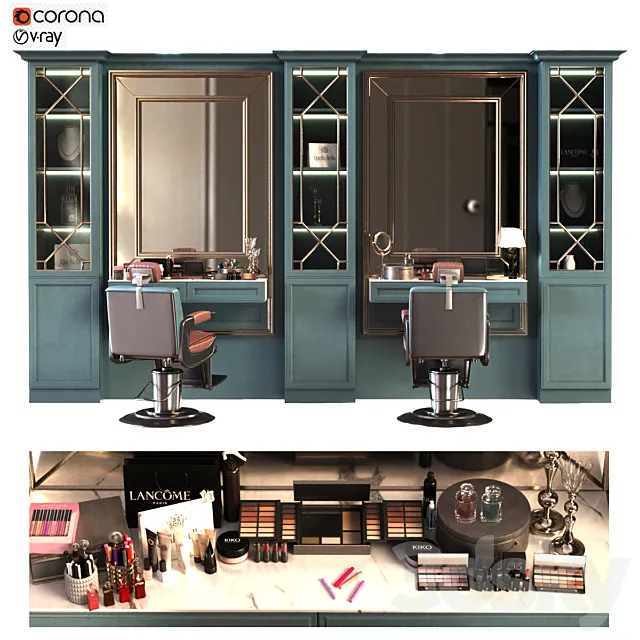 beauty salon set 010 3DModel