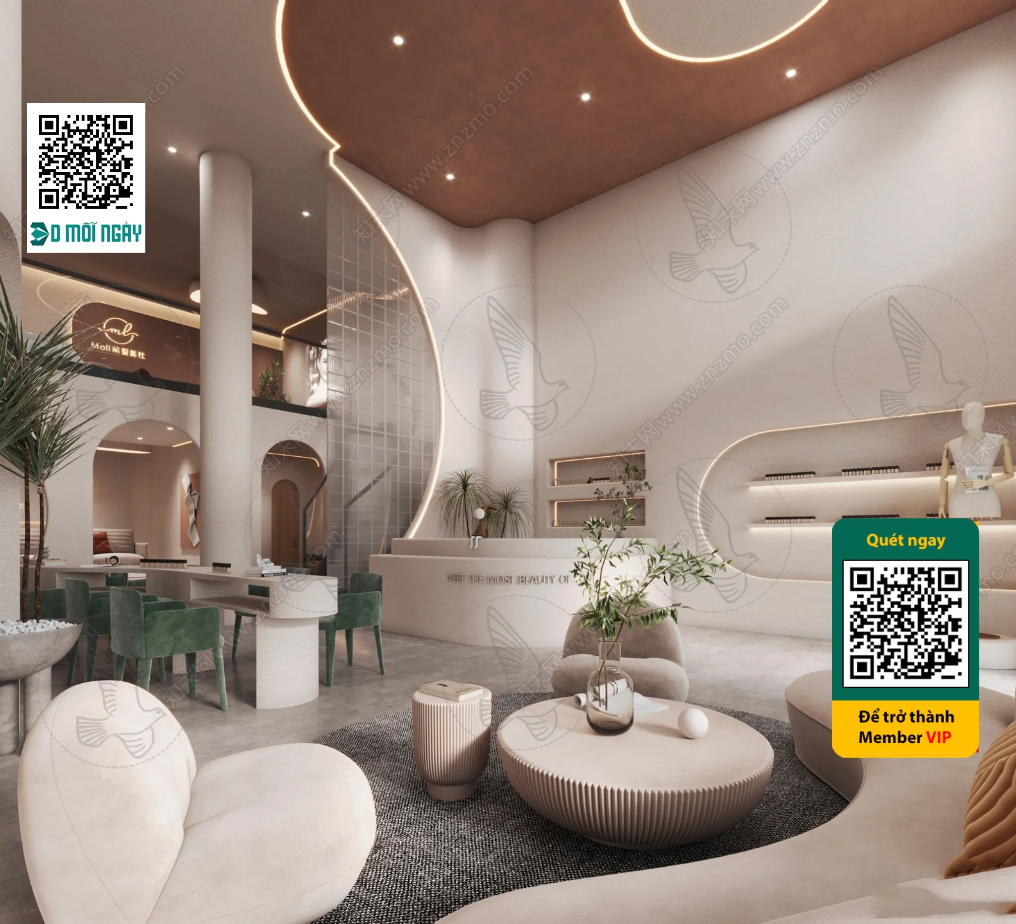 BEAUTY SALON – VRAY / CORONA – 3D MODEL – 4083