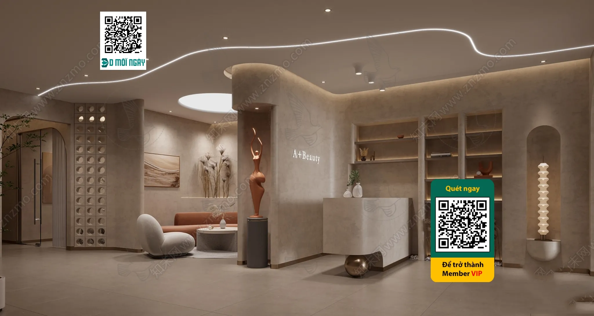 BEAUTY SALON – VRAY / CORONA – 3D MODEL – 4084