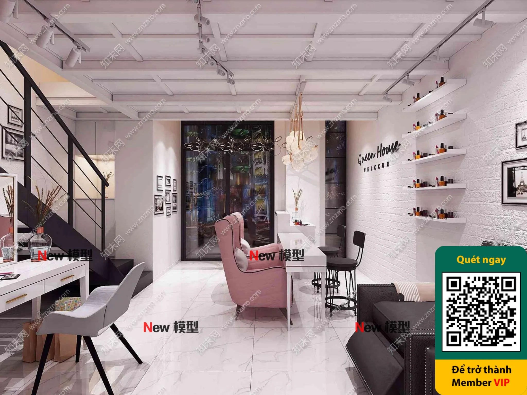 BEAUTY SALON – VRAY / CORONA – 3D MODEL – 4333