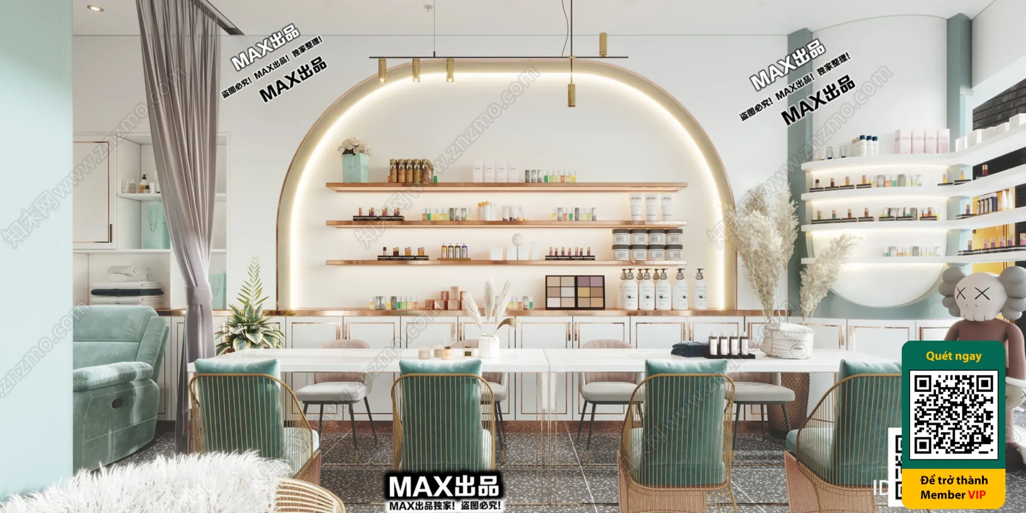 BEAUTY SALON – VRAY / CORONA – 3D MODEL – 4878