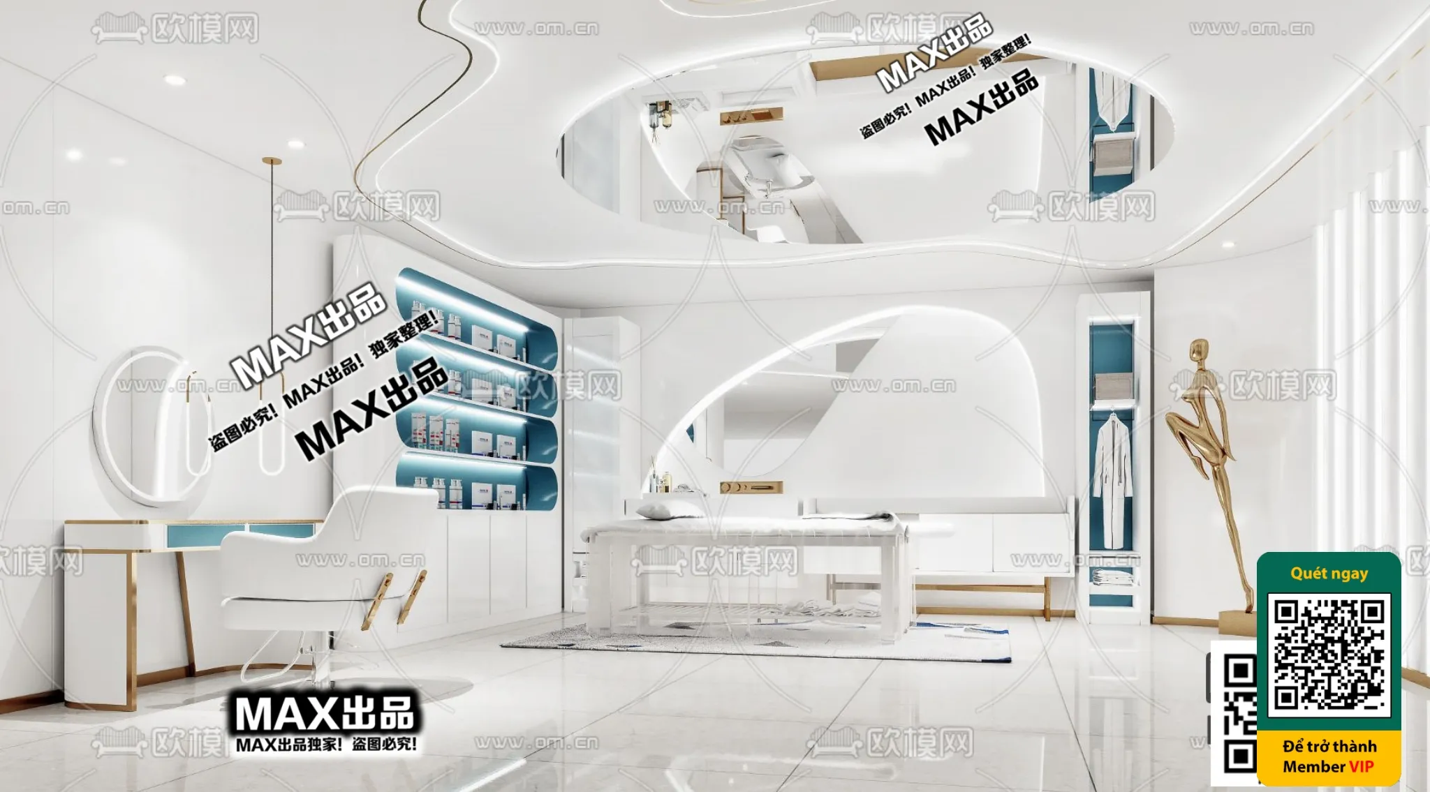 BEAUTY SALON – VRAY / CORONA – 3D MODEL – 4888