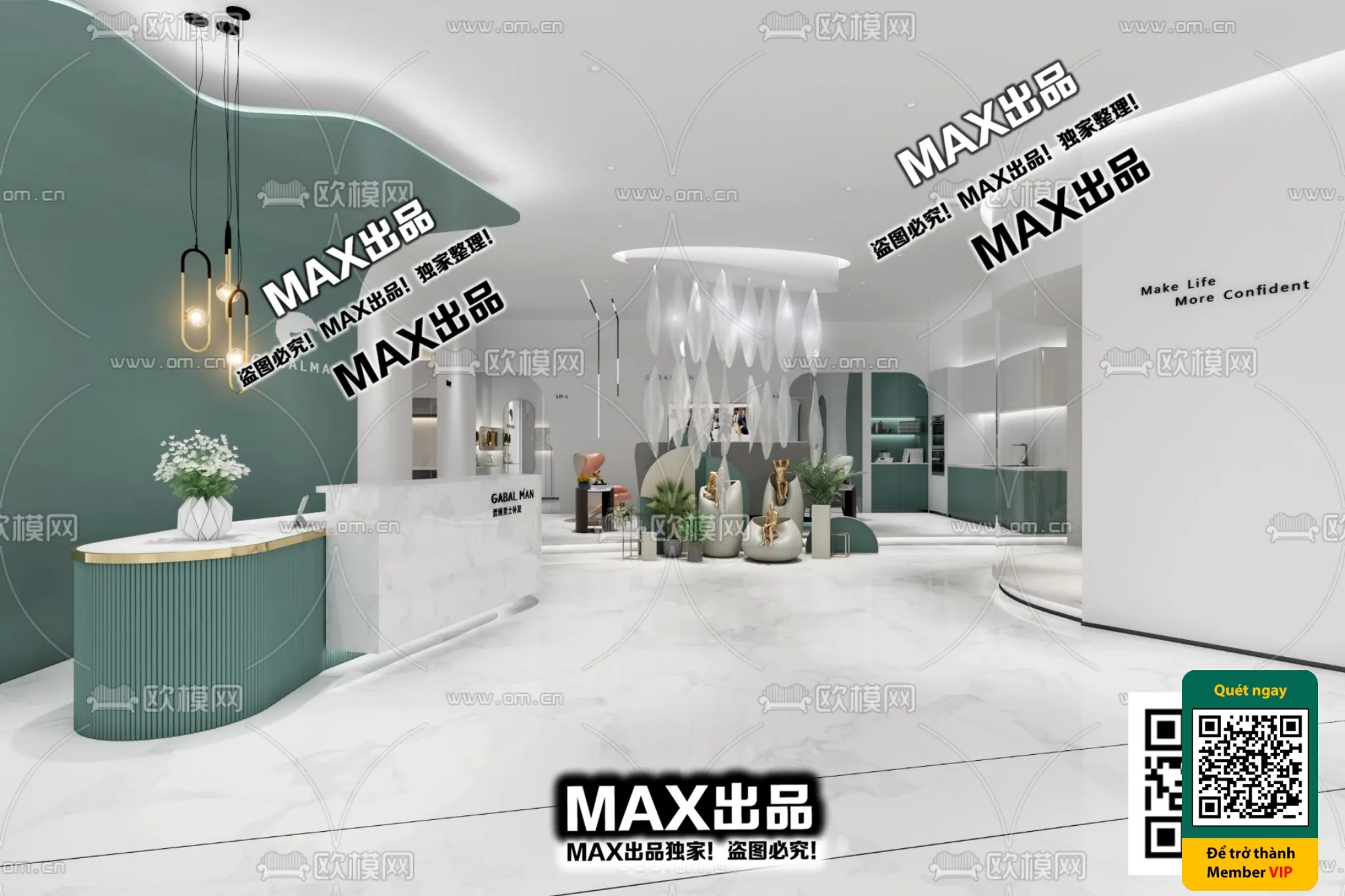 BEAUTY SALON – VRAY / CORONA – 3D MODEL – 4889