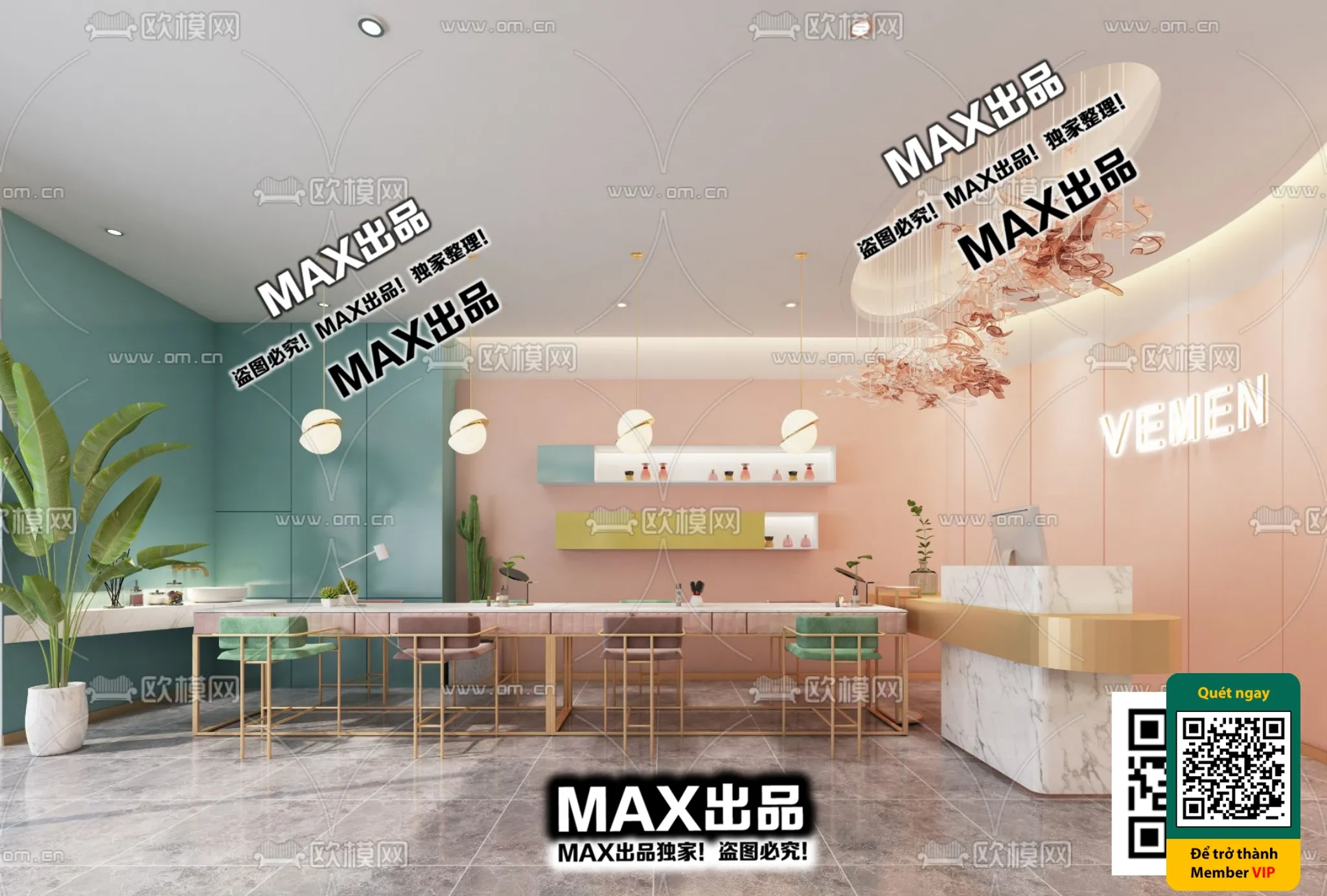 BEAUTY SALON – VRAY / CORONA – 3D MODEL – 4892