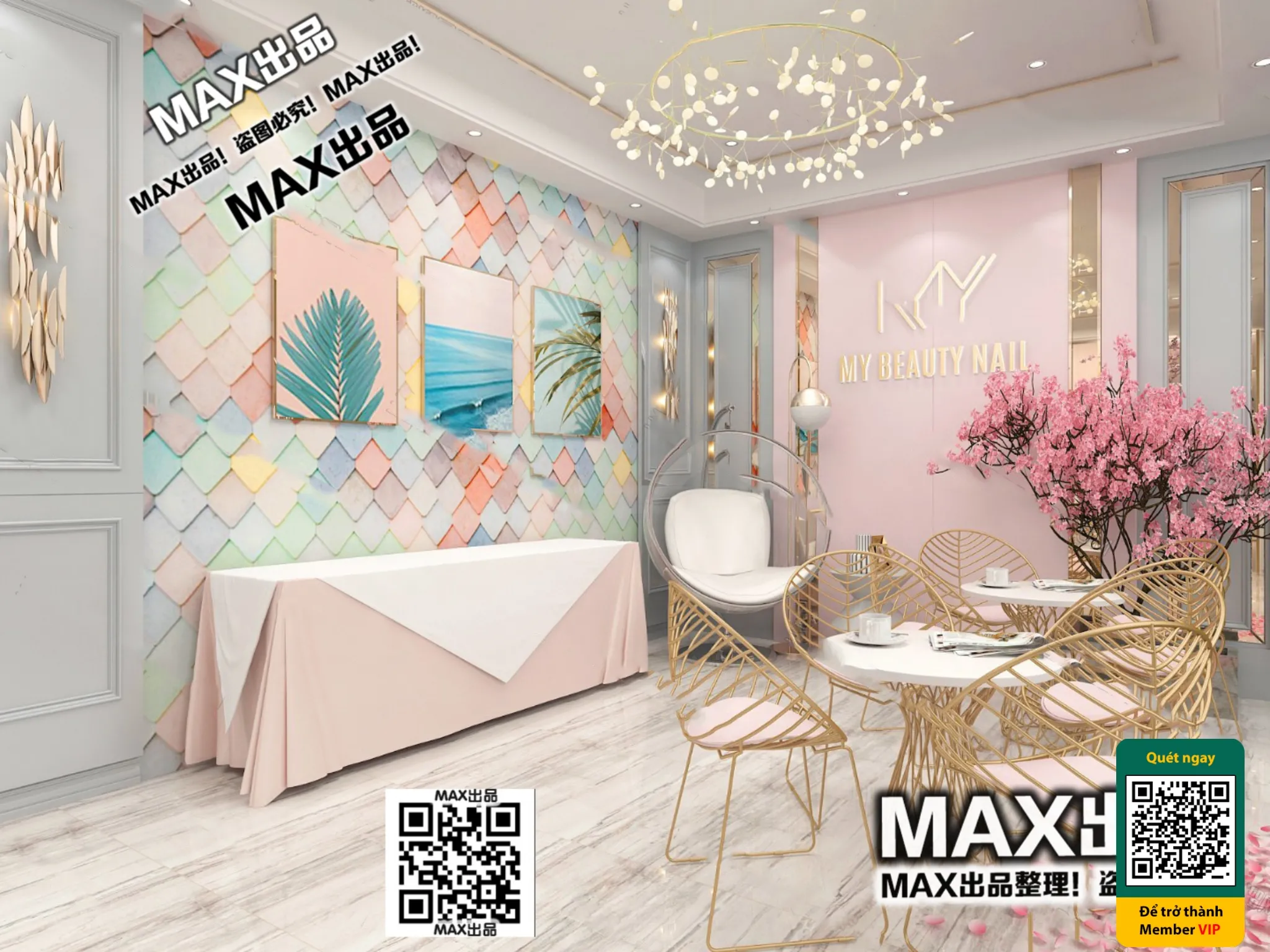 BEAUTY SALON – VRAY / CORONA – 3D MODEL – 4894