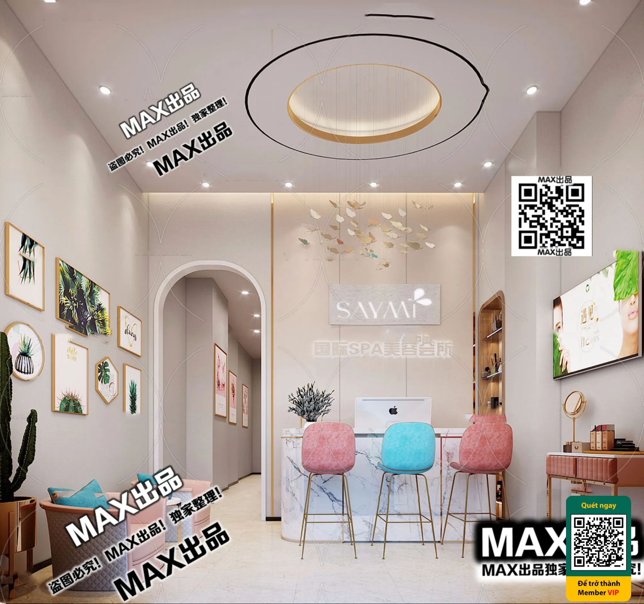 BEAUTY SALON – VRAY / CORONA – 3D MODEL – 4902