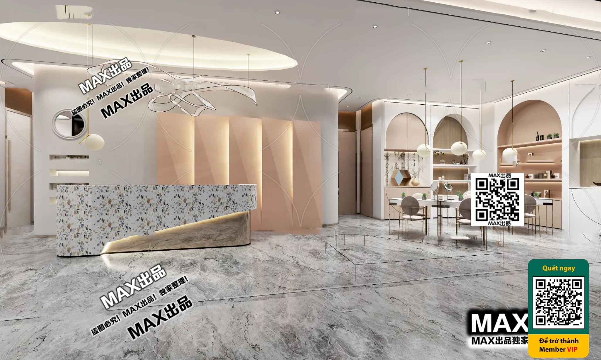 BEAUTY SALON – VRAY / CORONA – 3D MODEL – 4903