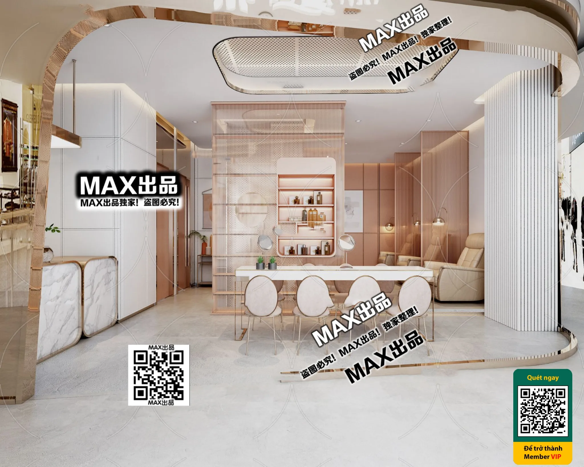 BEAUTY SALON – VRAY / CORONA – 3D MODEL – 4904