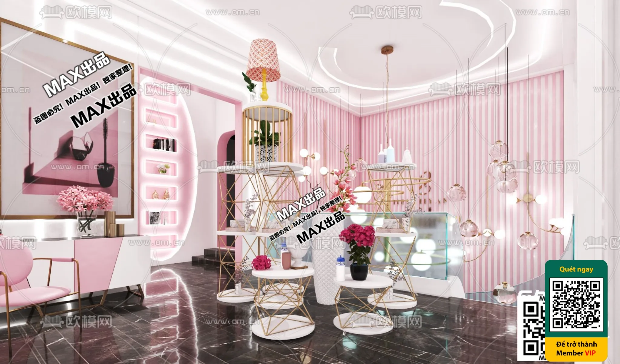BEAUTY SALON – VRAY / CORONA – 3D MODEL – 4907