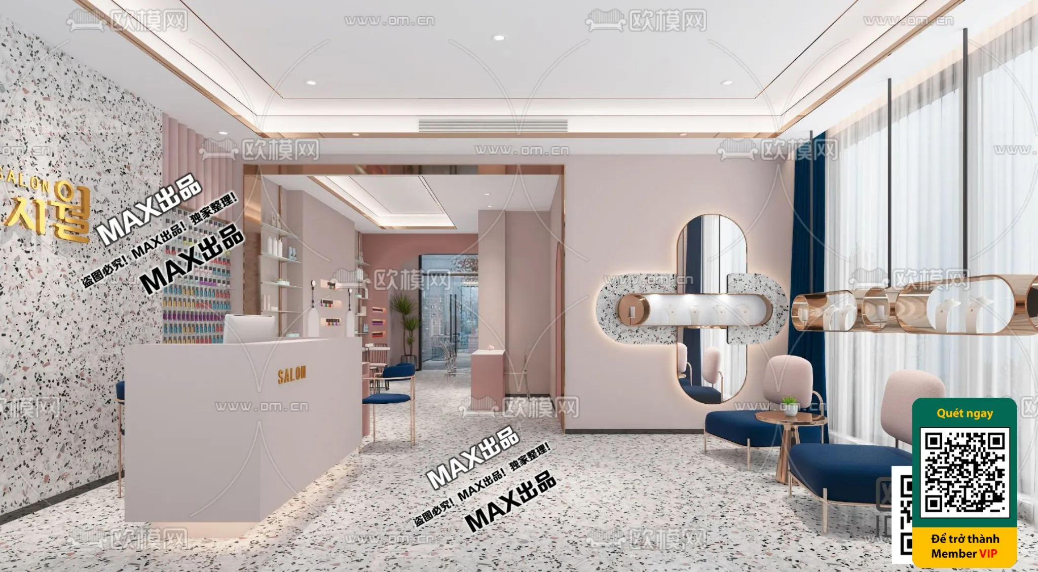 BEAUTY SALON – VRAY / CORONA – 3D MODEL – 4909