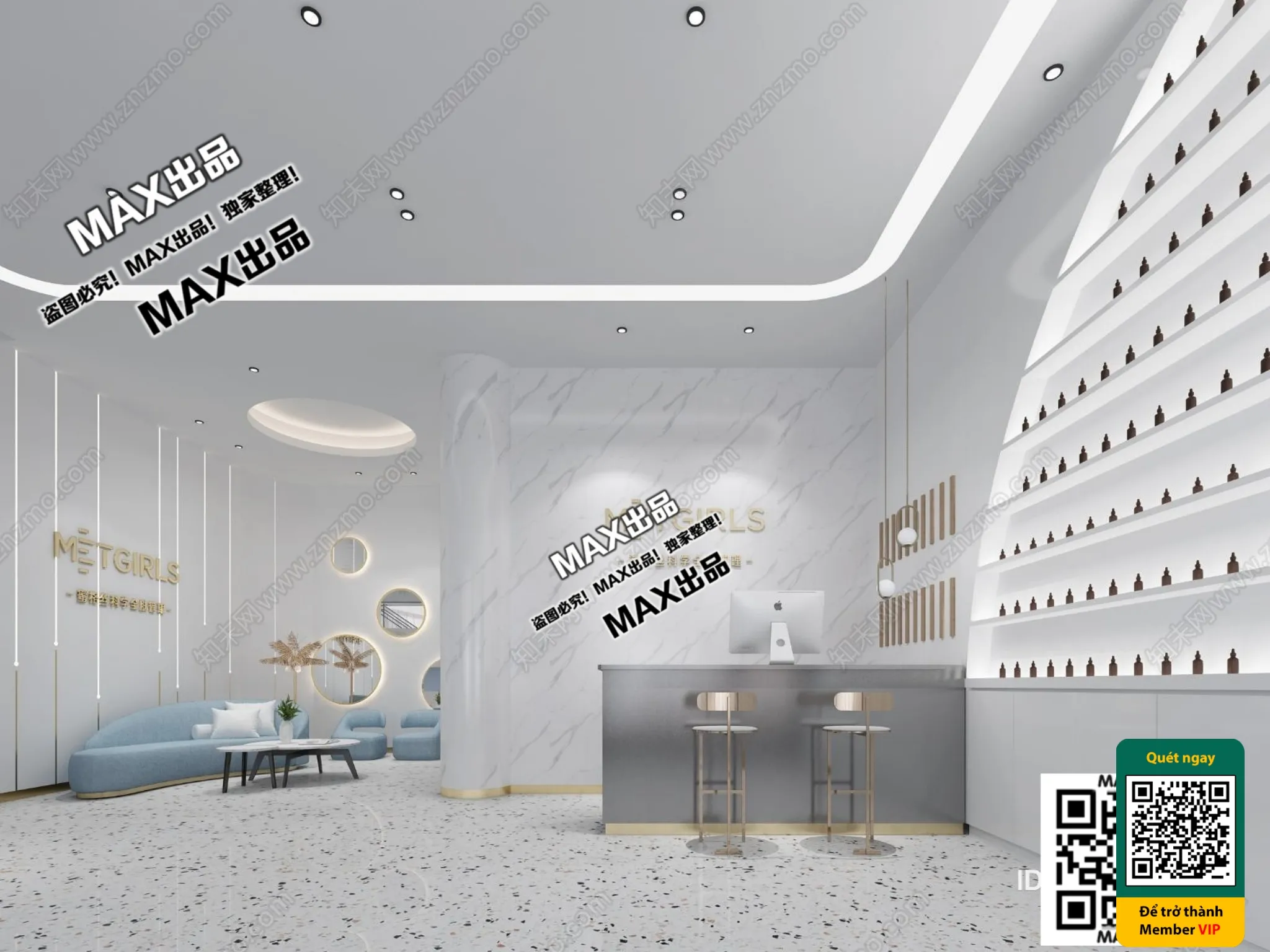 BEAUTY SALON – VRAY / CORONA – 3D MODEL – 4911