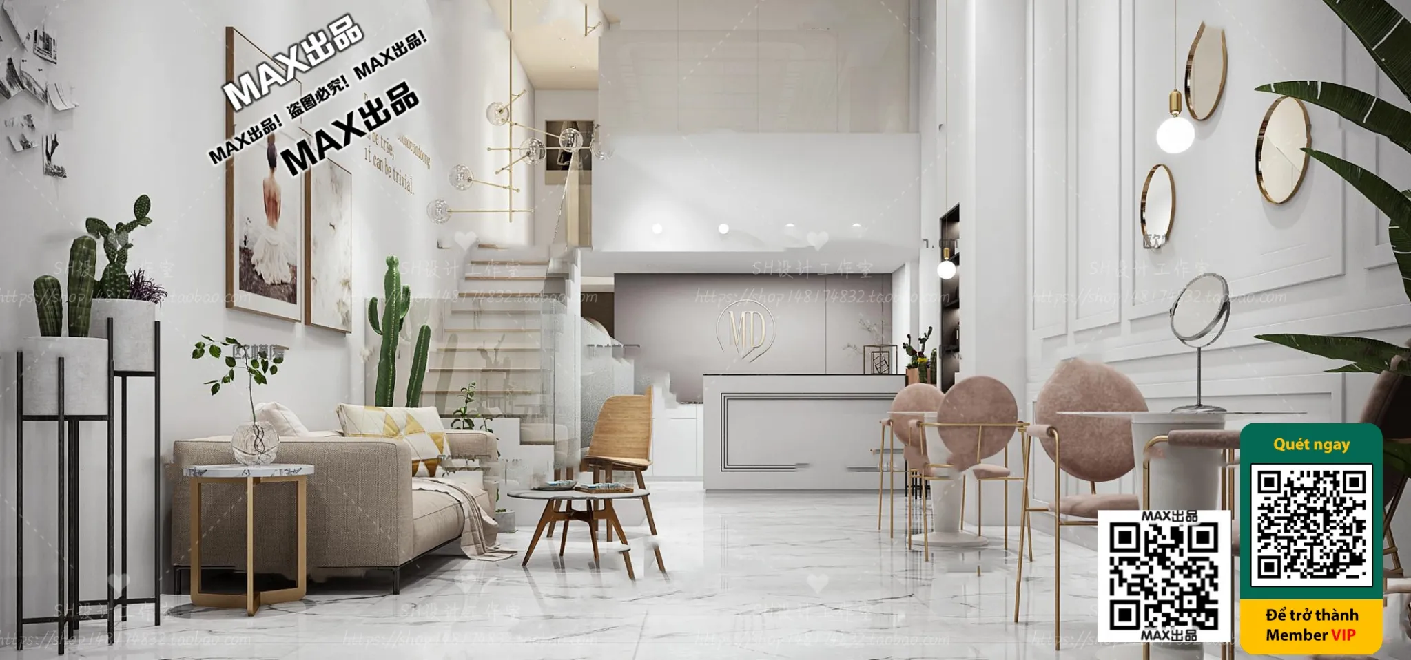 BEAUTY SALON – VRAY / CORONA – 3D MODEL – 4927