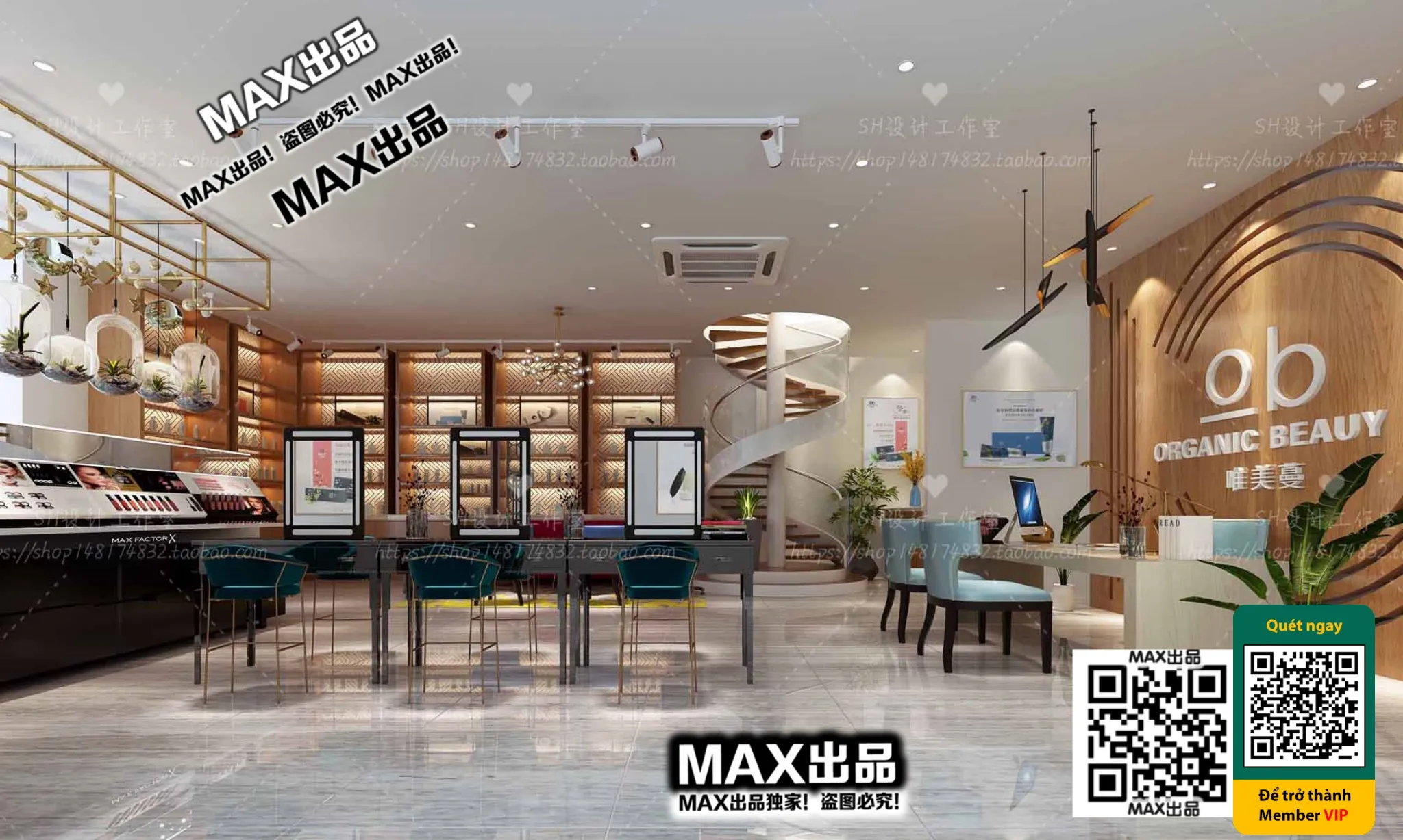 BEAUTY SALON – VRAY / CORONA – 3D MODEL – 4932