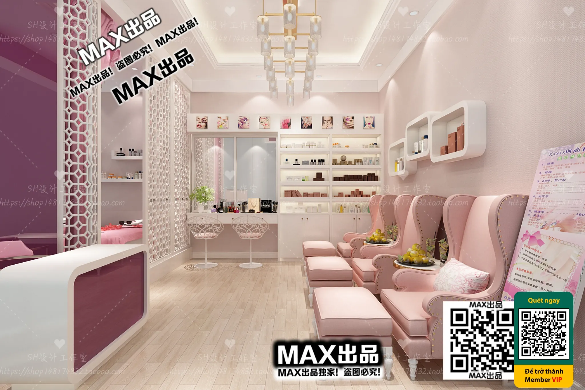 BEAUTY SALON – VRAY / CORONA – 3D MODEL – 4936