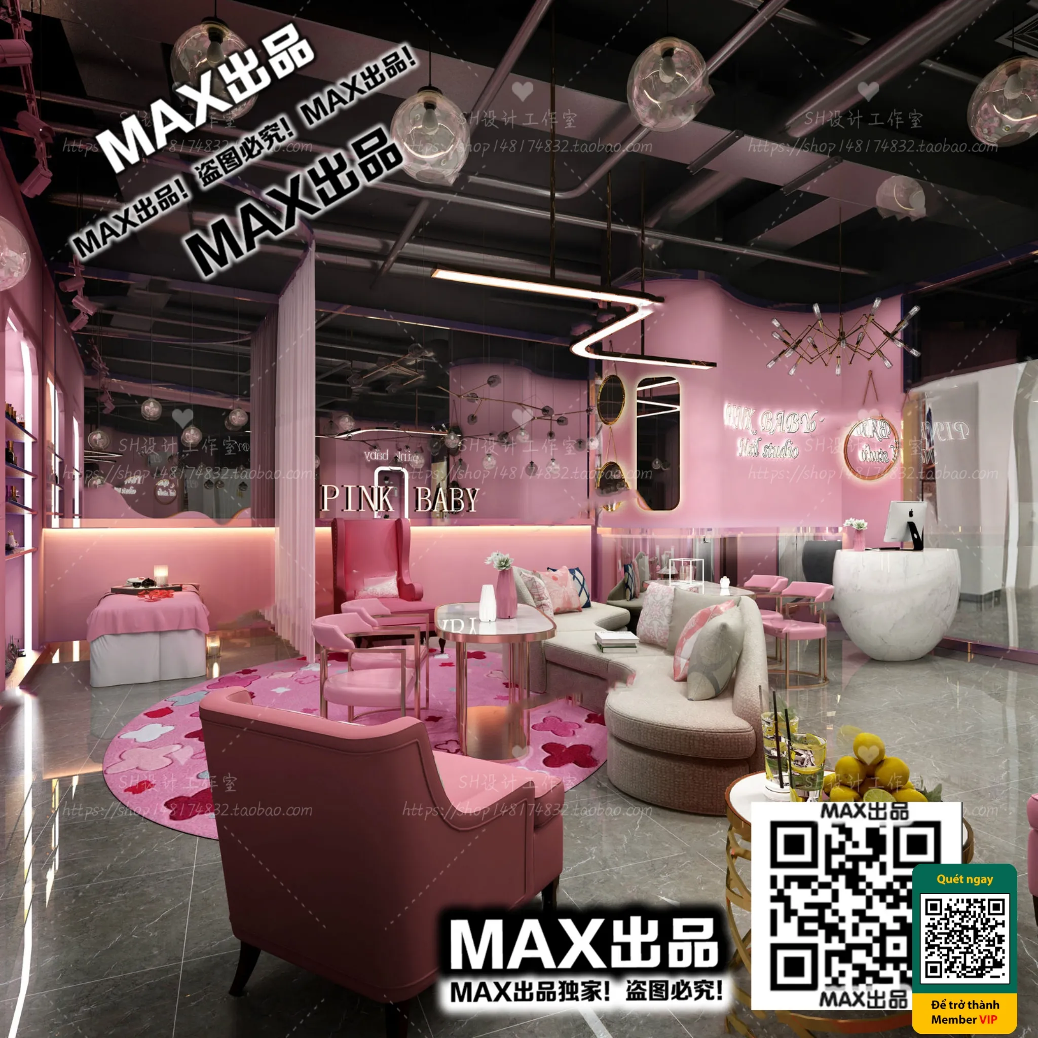 BEAUTY SALON – VRAY / CORONA – 3D MODEL – 4937