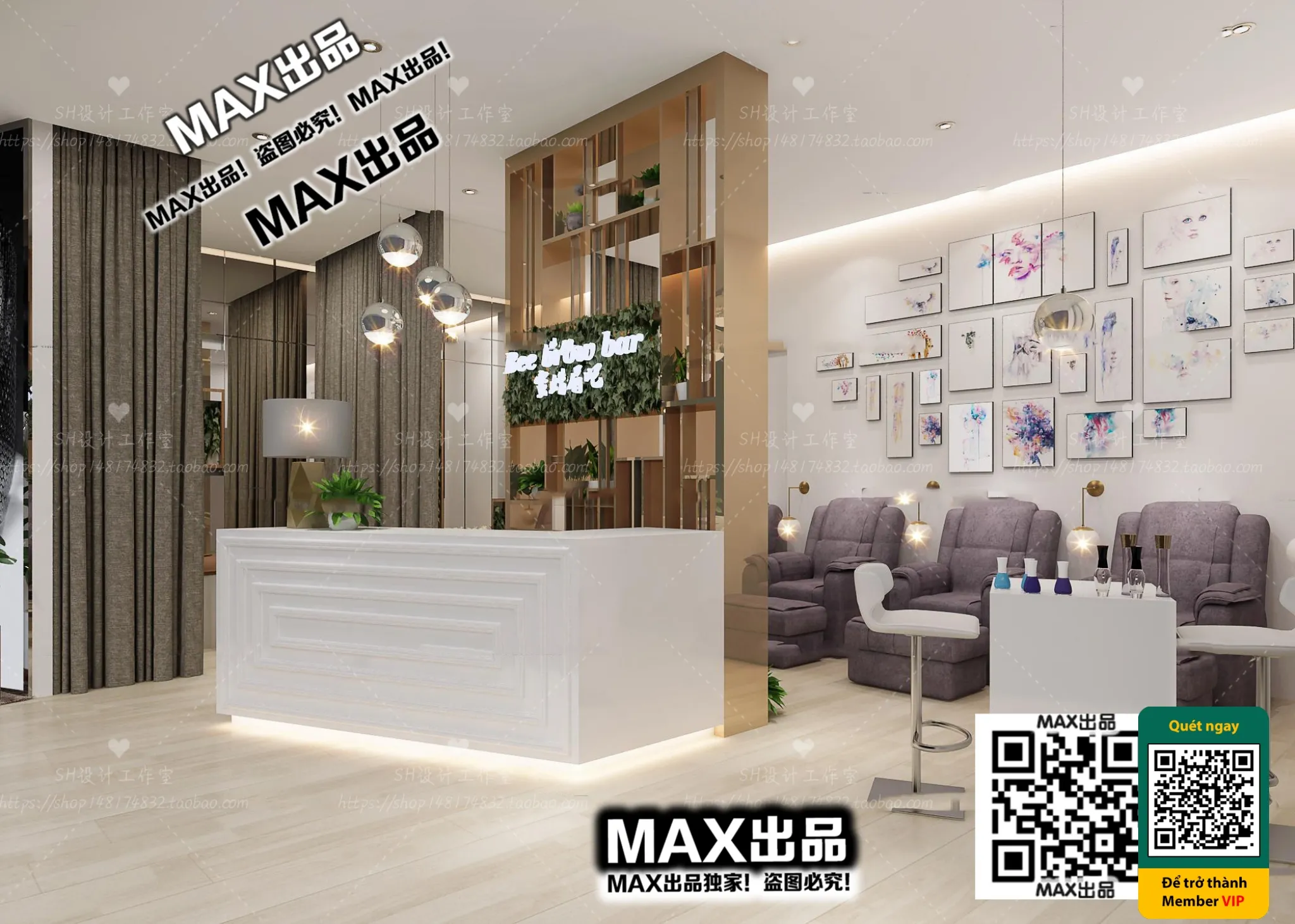 BEAUTY SALON – VRAY / CORONA – 3D MODEL – 4938