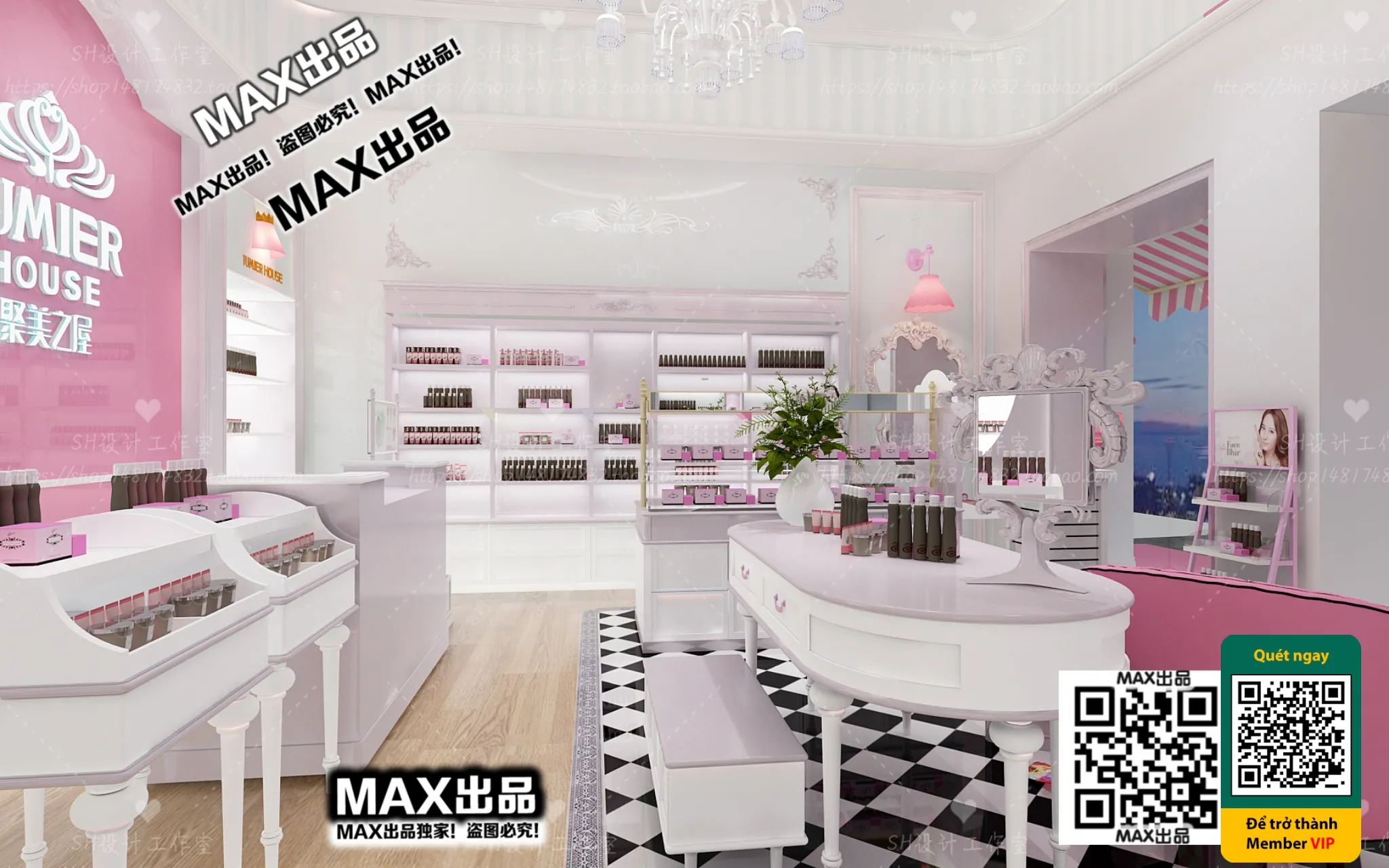 BEAUTY SALON – VRAY / CORONA – 3D MODEL – 4940