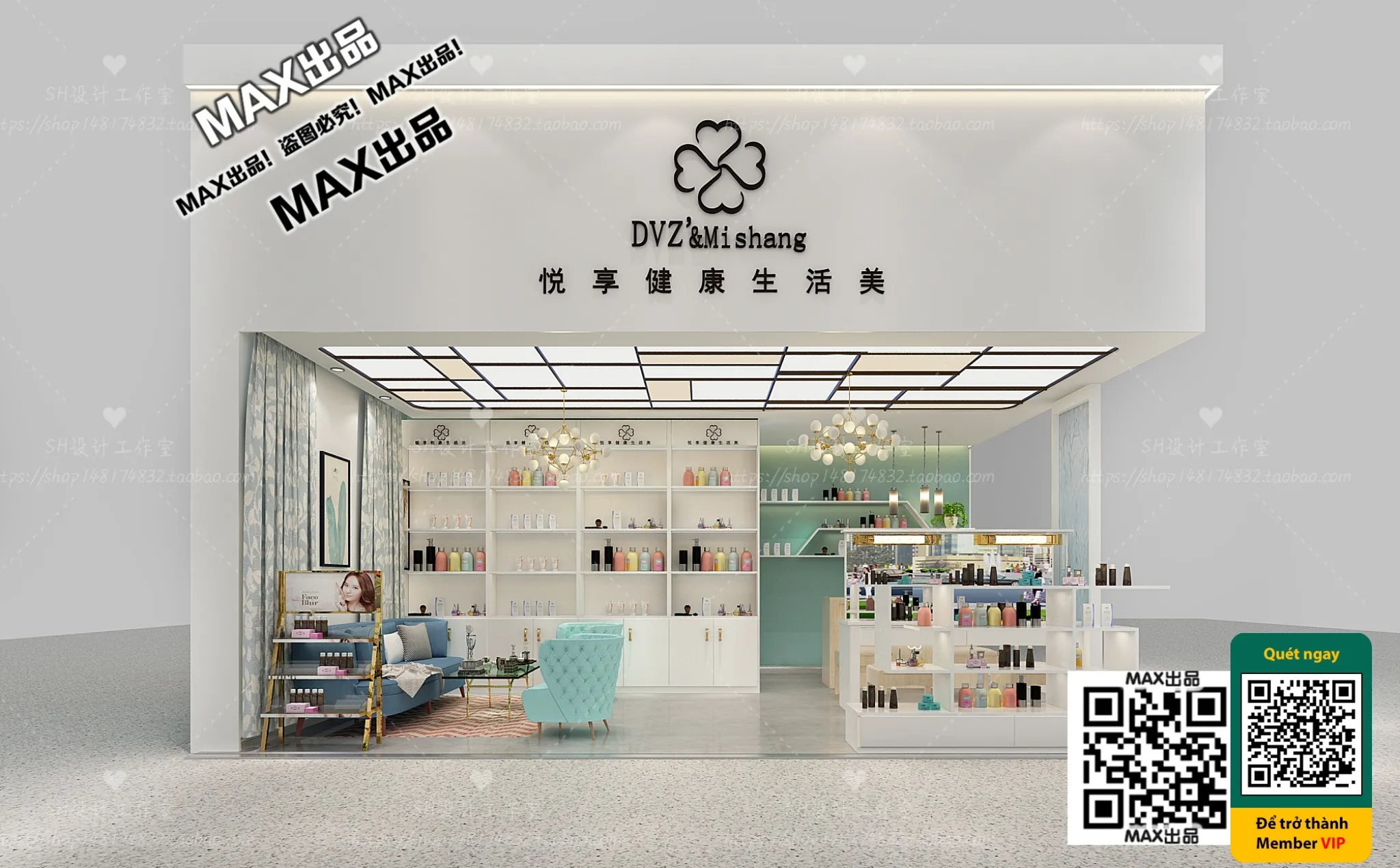 BEAUTY SALON – VRAY / CORONA – 3D MODEL – 4946