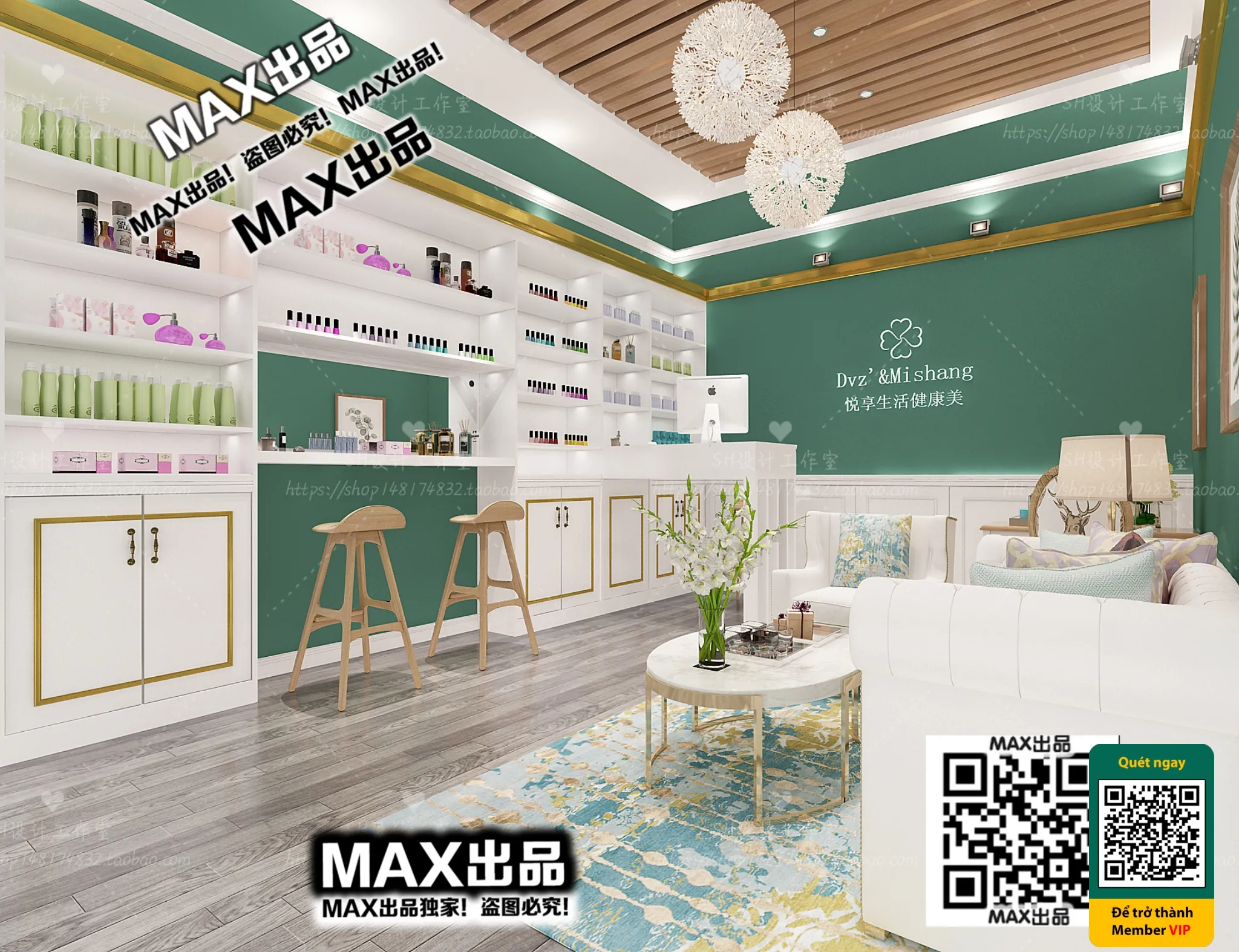 BEAUTY SALON – VRAY / CORONA – 3D MODEL – 4947