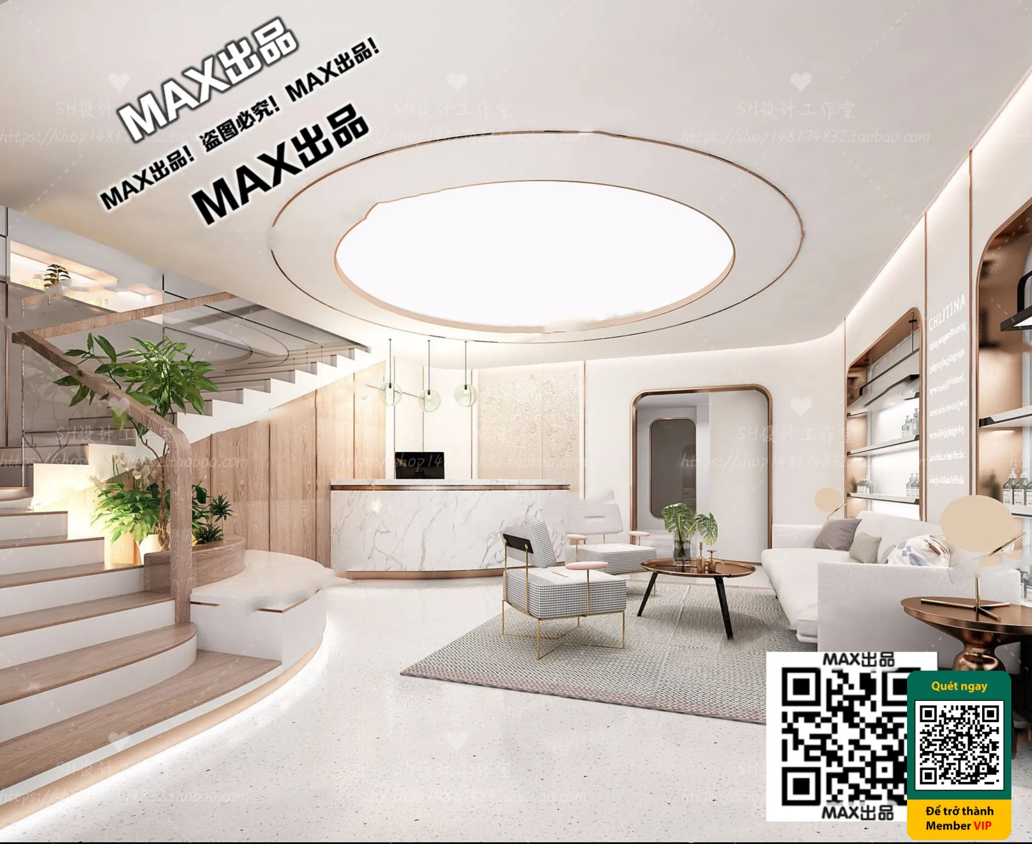 BEAUTY SALON – VRAY / CORONA – 3D MODEL – 4956