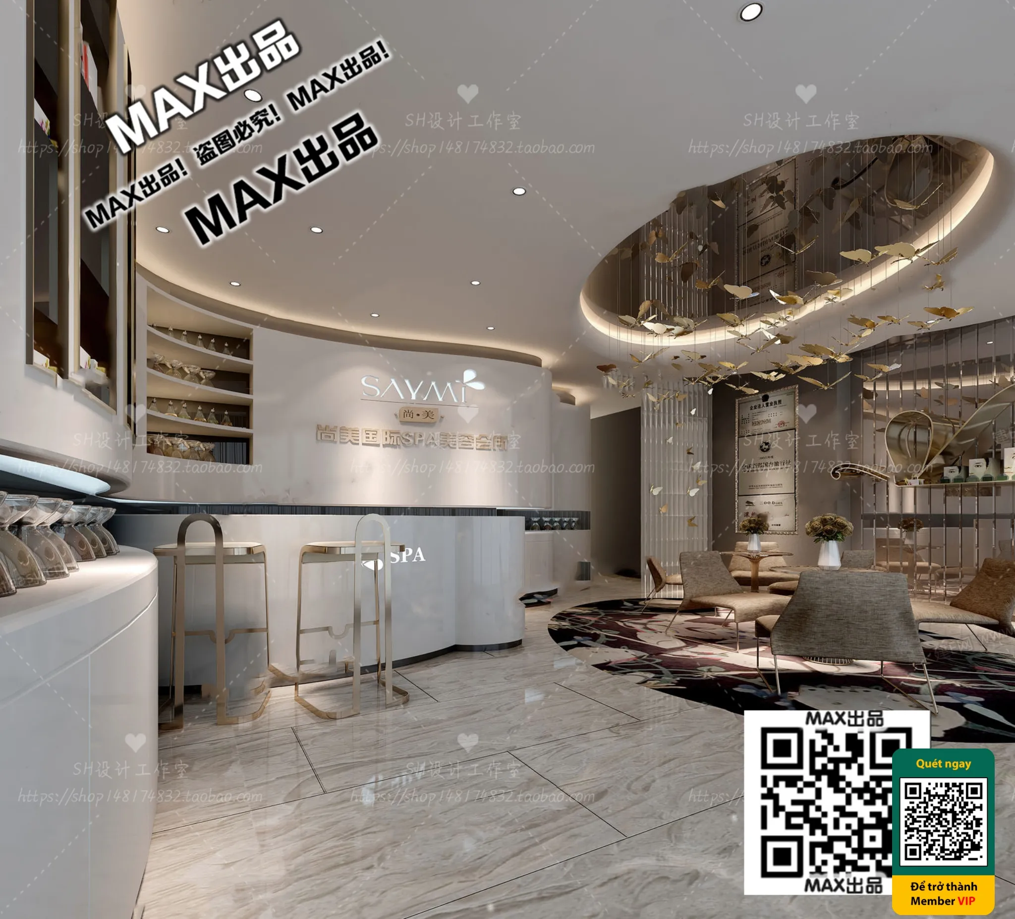 BEAUTY SALON – VRAY / CORONA – 3D MODEL – 4961