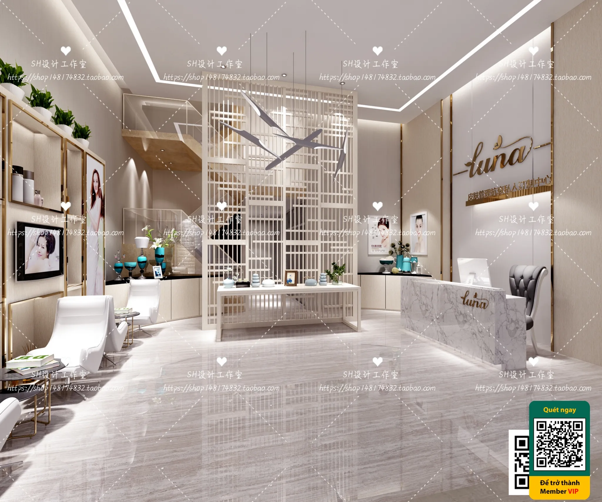 BEAUTY SALON – VRAY / CORONA – 3D MODEL – 4965