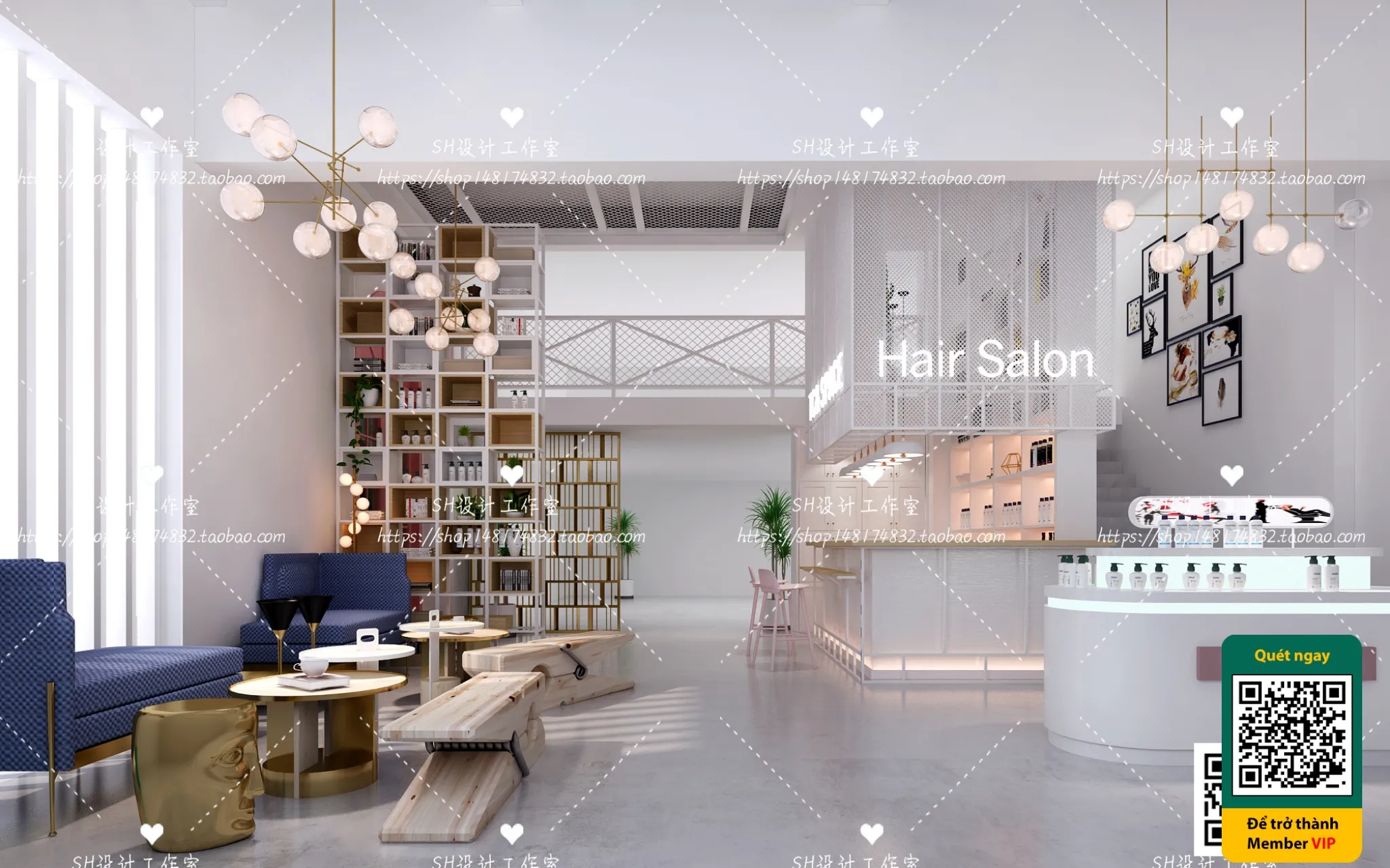 BEAUTY SALON – VRAY / CORONA – 3D MODEL – 4966