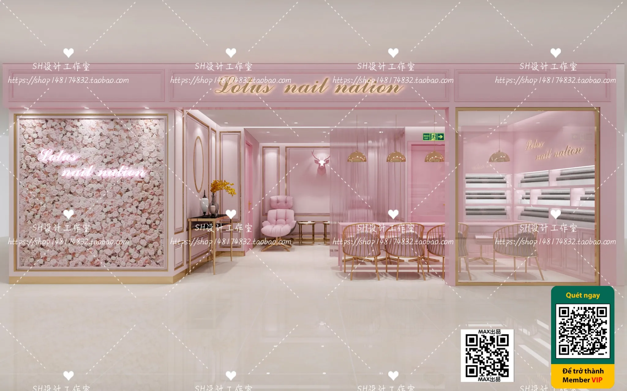 BEAUTY SALON – VRAY / CORONA – 3D MODEL – 4967