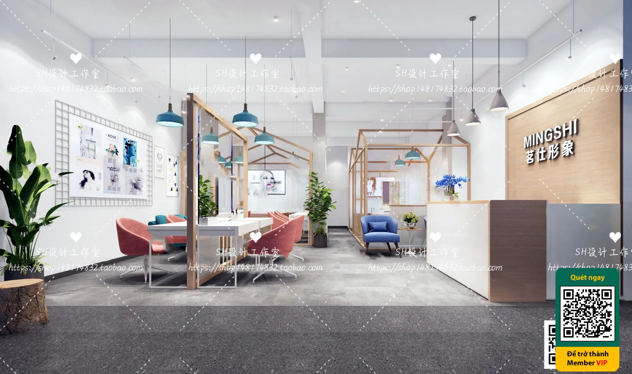 BEAUTY SALON – VRAY / CORONA – 3D MODEL – 4975