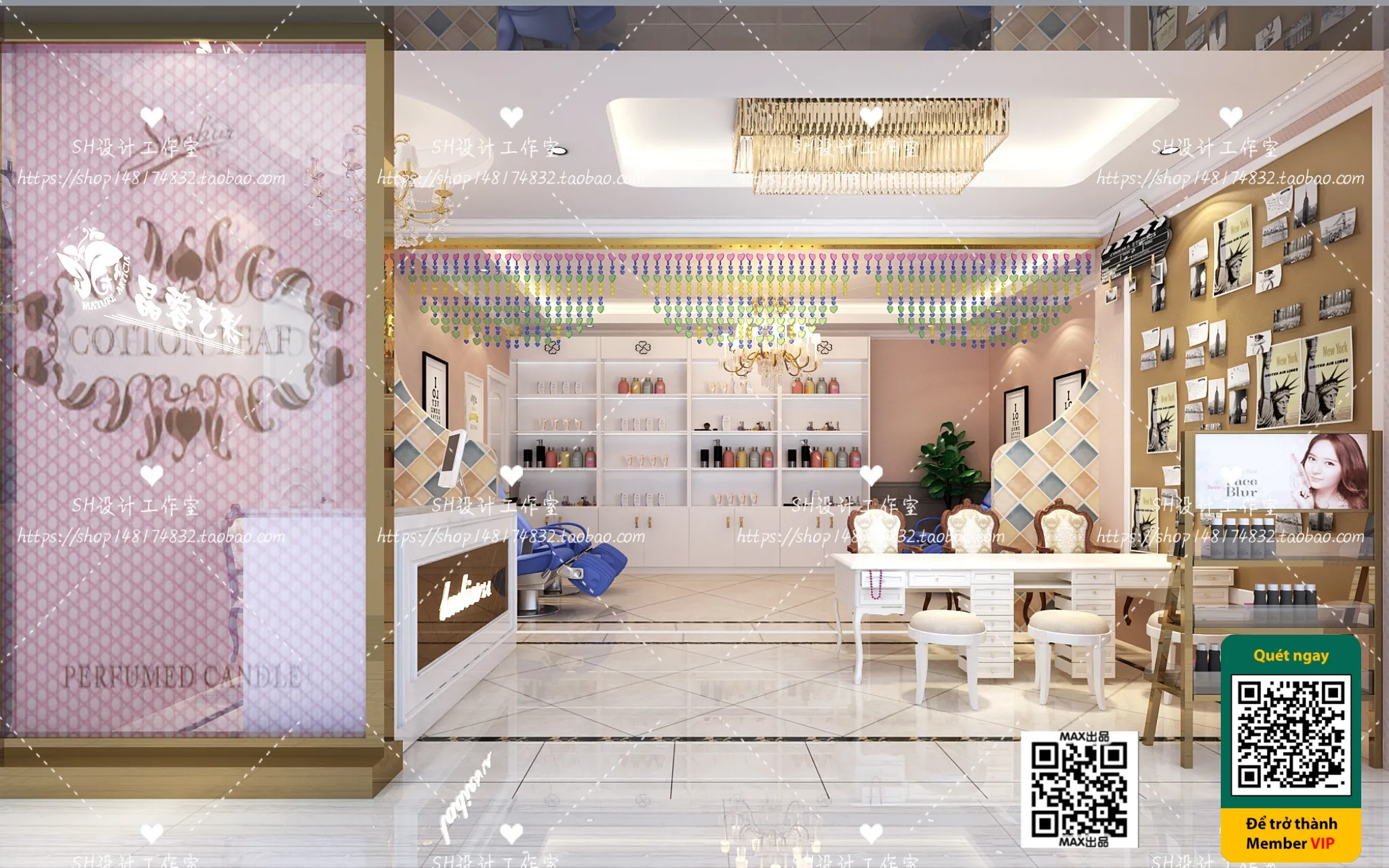 BEAUTY SALON – VRAY / CORONA – 3D MODEL – 4978