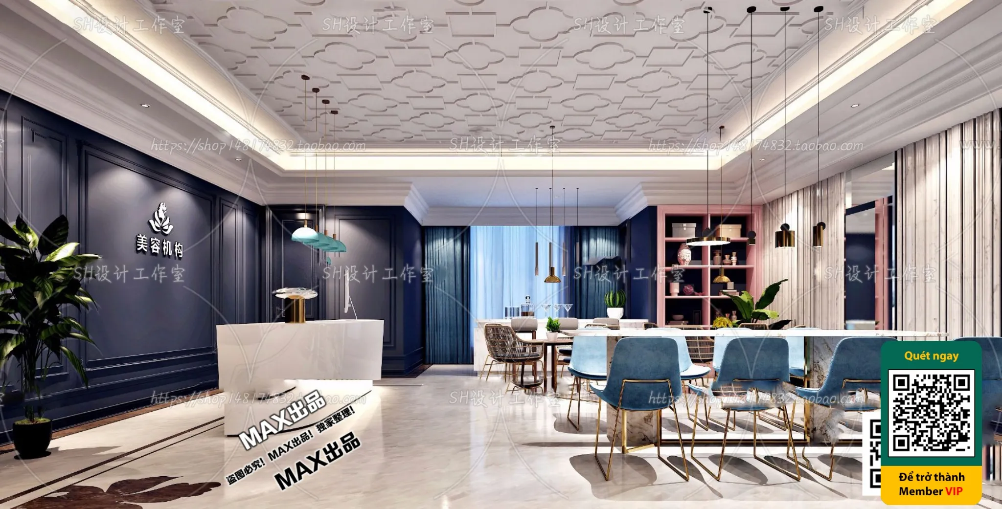 BEAUTY SALON – VRAY / CORONA – 3D MODEL – 4982