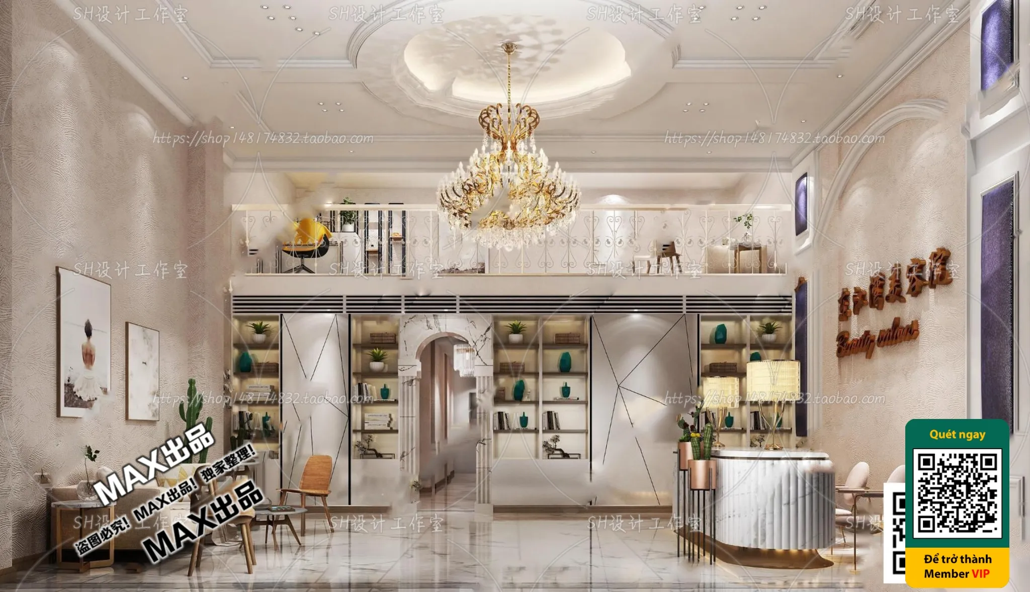 BEAUTY SALON – VRAY / CORONA – 3D MODEL – 4997