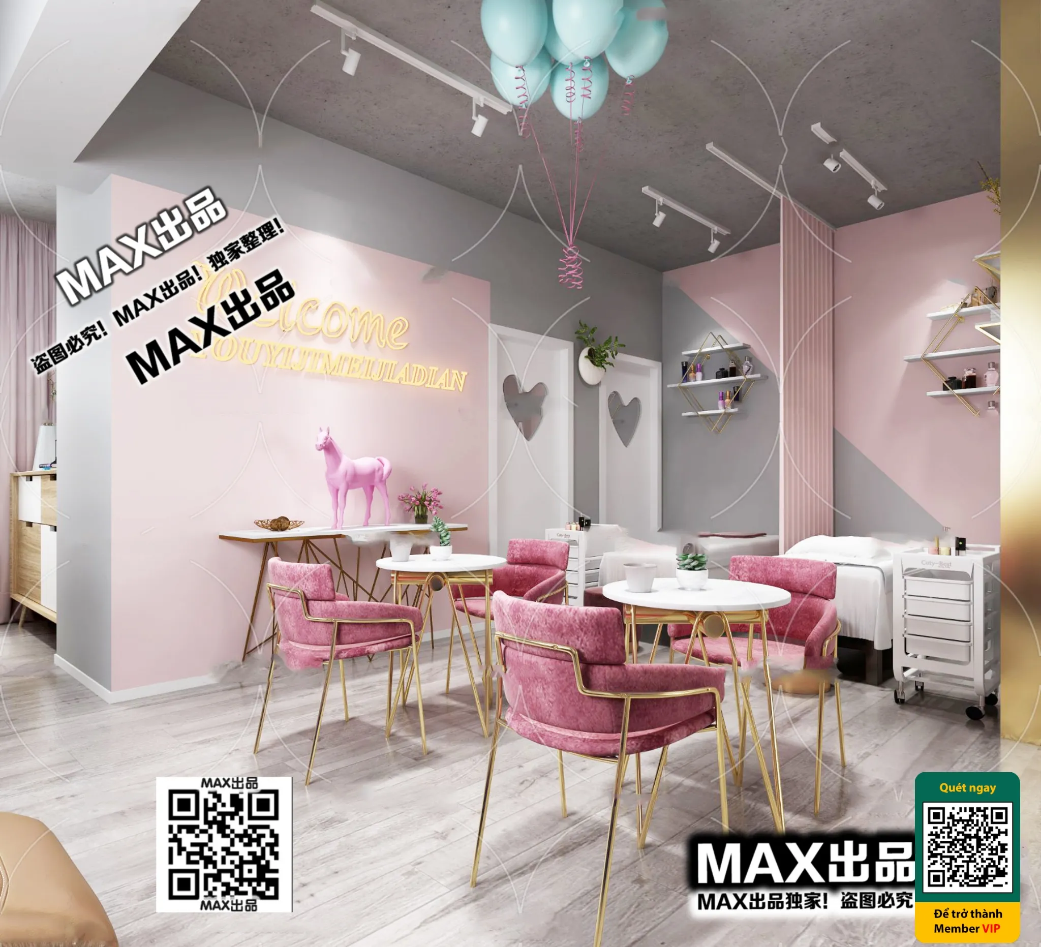 BEAUTY SALON – VRAY / CORONA – 3D MODEL – 5004