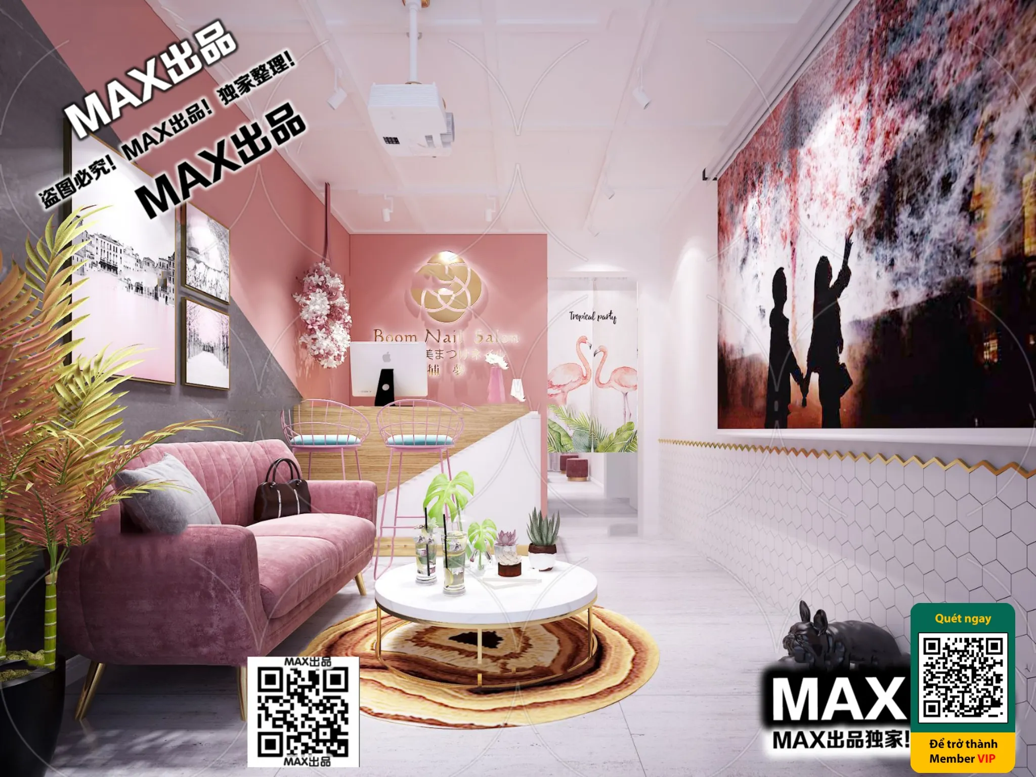BEAUTY SALON – VRAY / CORONA – 3D MODEL – 5010