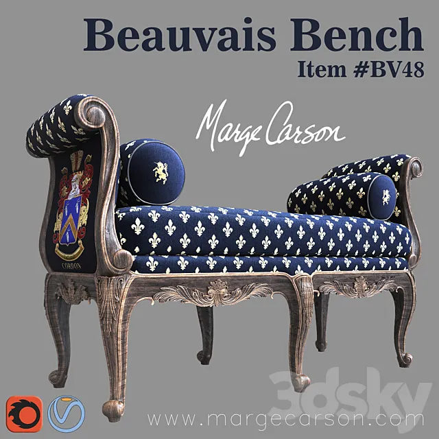 Beauvais Bench 3D Model