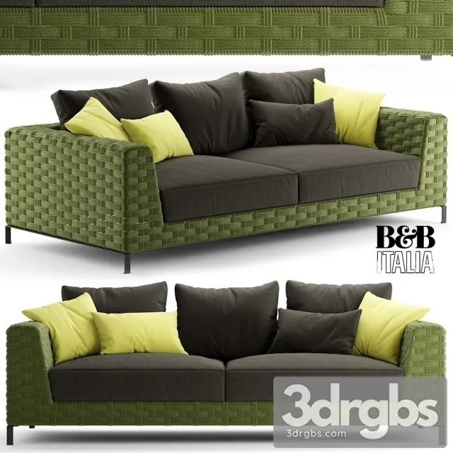 Bebitalia Ray Outdoor Natural Sofa 3D Model Download Bebitalia Ray Outdoor Natural Sofa 3D Model Download