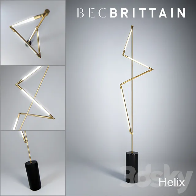 Bec Brittain Helix Floor Lamp 3D Model Bec Brittain Helix Floor Lamp 3D Model