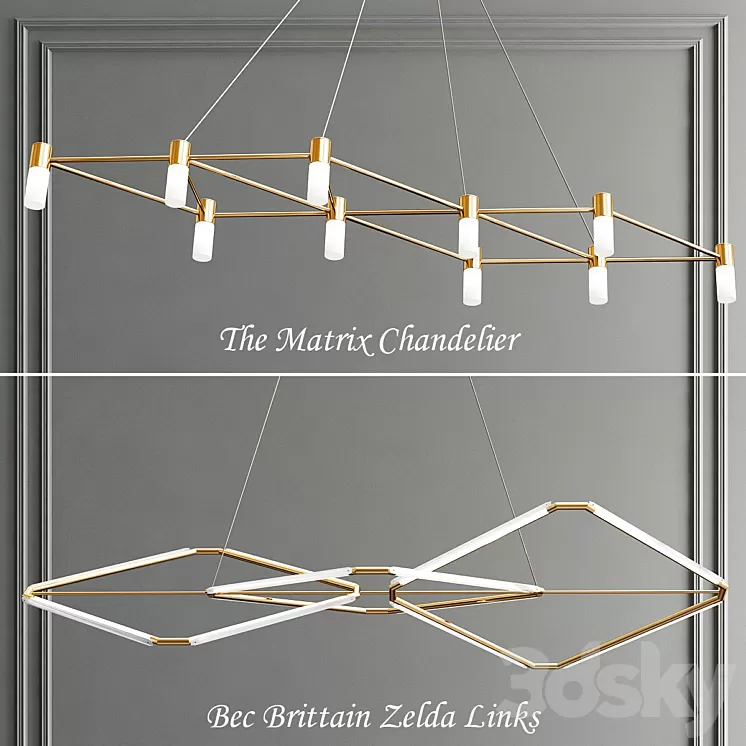 Bec Brittain Zelda Links & The Matrix Chandelier 3D Model Bec Brittain Zelda Links & The Matrix Chandelier 3D Model