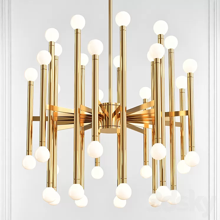 Beckham 24 – Light Sputnik Modern Linear Chandelier 3D Model Beckham 24 – Light Sputnik Modern Linear Chandelier 3D Model