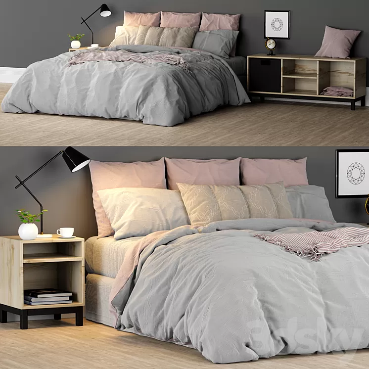 Bed 01 3D Model