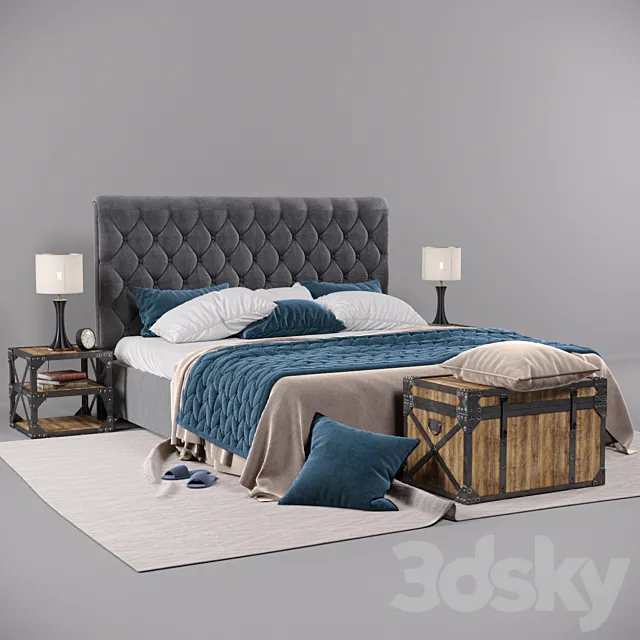 Bed 3680 loft 3DModel