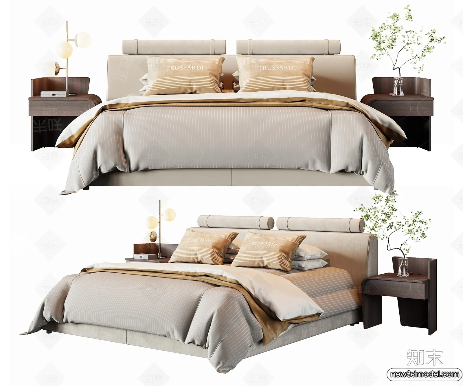 Bed 3D Models – 3D Furniture for Bedroom – 002 Bed 3D Models – 3D Furniture for Bedroom – 002