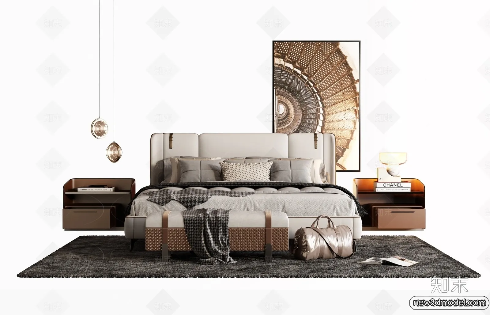 Bed 3D Models – 3D Furniture for Bedroom – 006 Bed 3D Models – 3D Furniture for Bedroom – 006