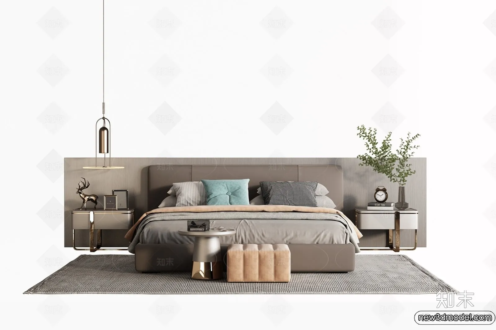 Bed 3D Models – 3D Furniture for Bedroom – 008 Bed 3D Models – 3D Furniture for Bedroom – 008