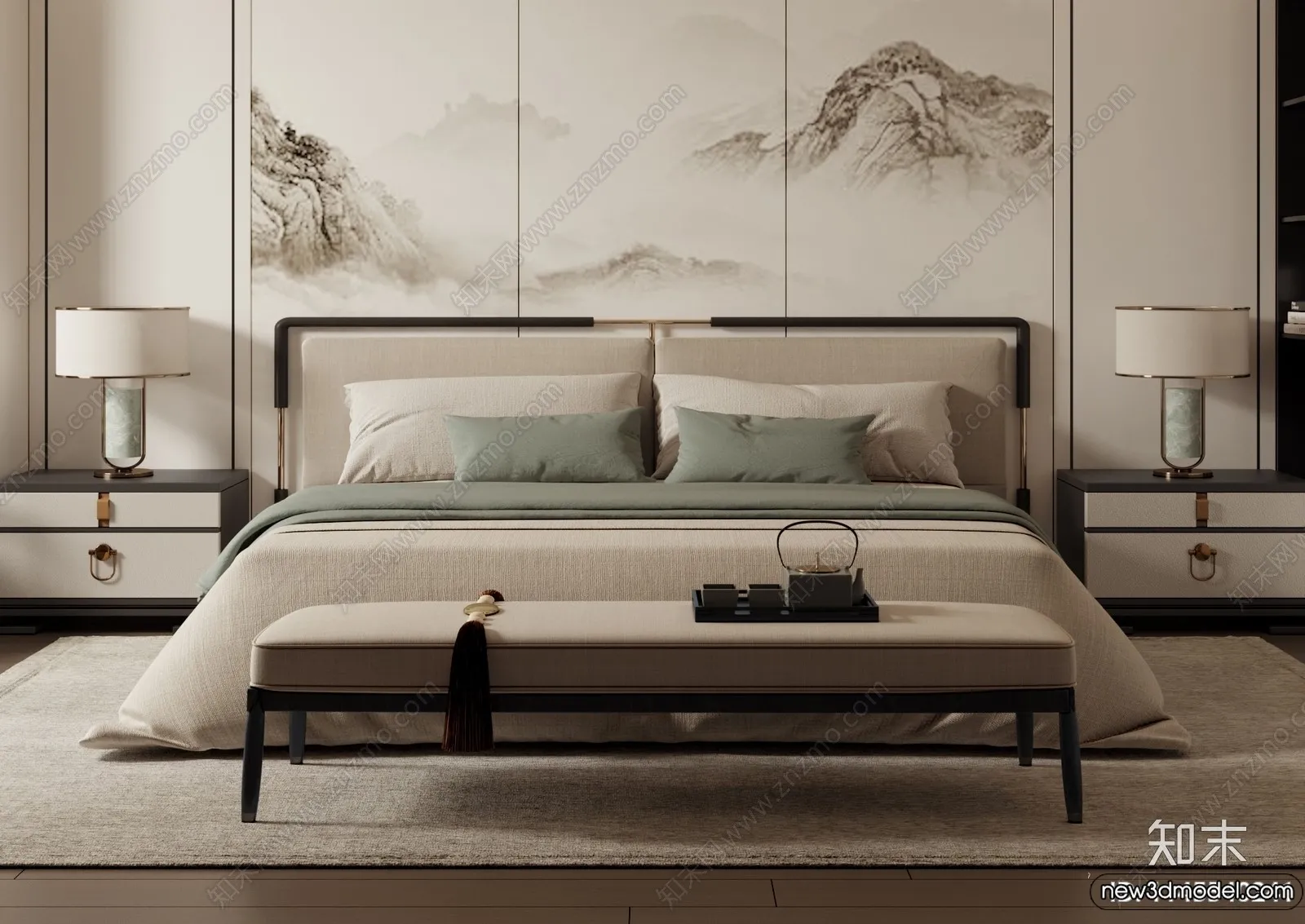 Bed 3D Models – 3D Furniture for Bedroom – 011 Bed 3D Models – 3D Furniture for Bedroom – 011