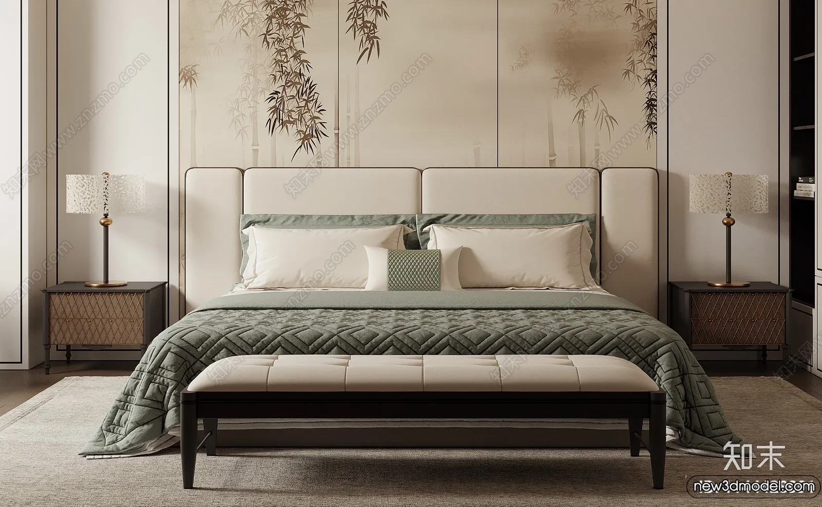 Bed 3D Models – 3D Furniture for Bedroom – 012 Bed 3D Models – 3D Furniture for Bedroom – 012